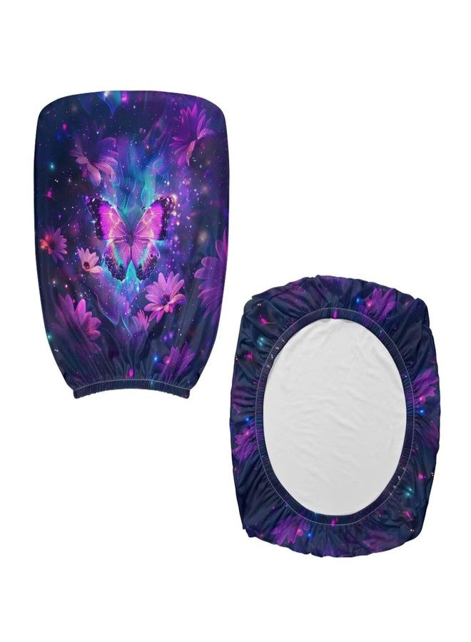 Wanzuoeng Butterfly Daisy Print Office Chair Covers 2 Pack, Galaxy Printed Office Chair Slipcover for Home and Office, Removable Soft Stretchy Rotating Chair Covers, Home Accessories - Image 5